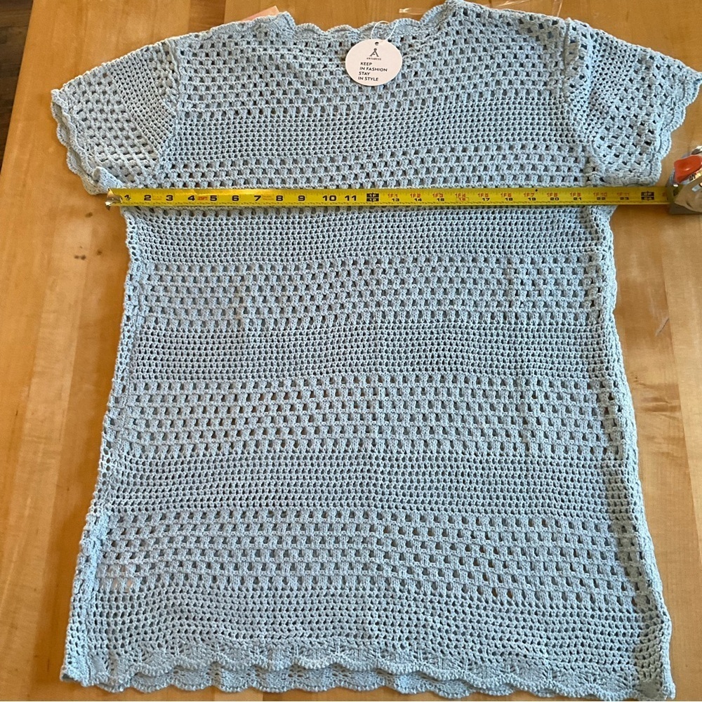 ANRABESS Crochet Swim Cover-Up Dress Blue Size L NWT - Picture 16 of 16